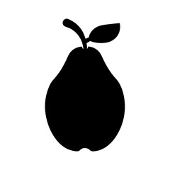 quince fruit minimalist silhouette vector icon - for graphic design projects quince, Modern Artwork.