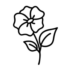 Petunia flower icon, vector