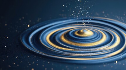 Golden liquid ripples