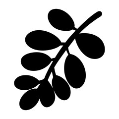 sea buckthorn fruit minimalist silhouette vector icon - for graphic design projects sea buckthorn, Modern Artwork.