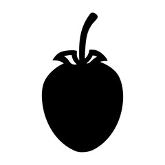 sorrel fruit minimalist silhouette vector icon - for graphic design projects sorrel, Modern Artwork.