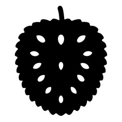 soursop fruit minimalist silhouette vector icon - for graphic design projects soursop, Modern Artwork.