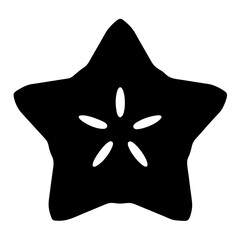 star carambola fruit minimalist silhouette vector icon - for graphic design projects star carambola, Modern Artwork.