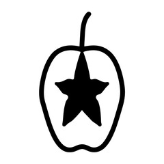 star carambola fruit minimalist silhouette vector icon - for graphic design projects star carambola, Modern Artwork.