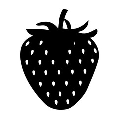 strawberry fruit minimalist silhouette vector icon - for graphic design projects strawberry, Modern Artwork.