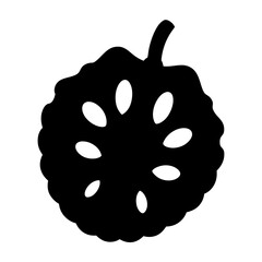 sugar apple fruit minimalist silhouette vector icon - for graphic design projects sugar apple, Modern Artwork.