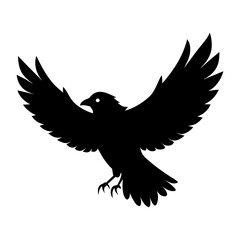 crow Silhouette Stock Illustrations