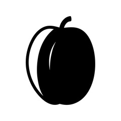 apricot fruit minimalist silhouette vector icon - for graphic design projects apricot, Modern Artwork.
