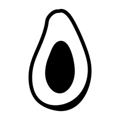 avocado fruit minimalist silhouette vector icon - for graphic design projects avocado, Modern Artwork.