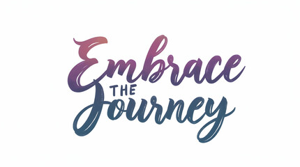 Obraz premium Embrace the Journey in Purple and Teal Gradient