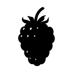 boysenberry fruit minimalist silhouette vector icon - for graphic design projects boysenberry, Modern Artwork.