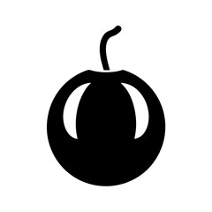 cantaloupe fruit minimalist silhouette vector icon - for graphic design projects cantaloupe, Modern Artwork.