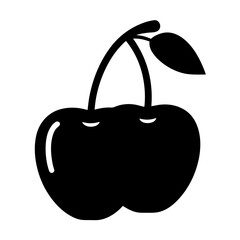 capulin cherry fruit minimalist silhouette vector icon - for graphic design projects capulin cherry, Modern Artwork.