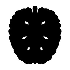cherimoya fruit minimalist silhouette vector icon - for graphic design projects cherimoya, Modern Artwork.