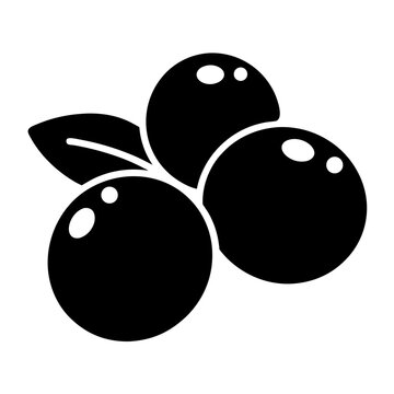 recommend clip art: cranberry fruit minimalist silhouette vector icon - for graphic design projects cranberry, Modern Artwork.