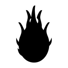 dragon fruit minimalist silhouette vector icon - for graphic design projects dragon, Modern Artwork.