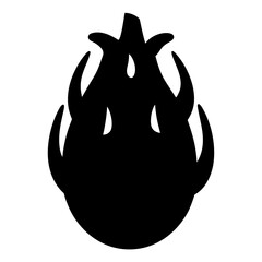 dragon fruit minimalist silhouette vector icon - for graphic design projects dragon, Modern Artwork.