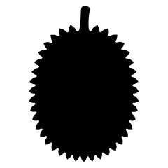 durian fruit minimalist silhouette vector icon - for graphic design projects durian, Modern Artwork.