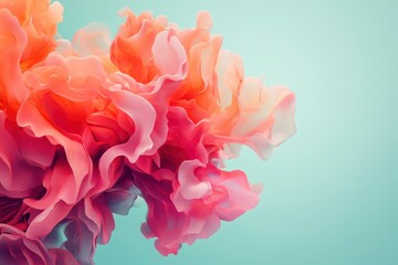 Fototapeta premium Abstract Fabric Swirl of Pink and Orange