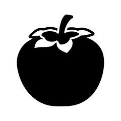 fuyu persimmon fruit minimalist silhouette vector icon - for graphic design projects fuyu persimmon, Modern Artwork.