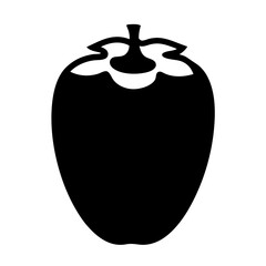 fuyu persimmon fruit minimalist silhouette vector icon - for graphic design projects fuyu persimmon, Modern Artwork.