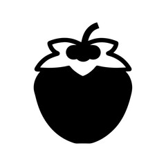 fuyu persimmon fruit minimalist silhouette vector icon - for graphic design projects fuyu persimmon, Modern Artwork.