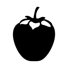 fuyu persimmon fruit minimalist silhouette vector icon - for graphic design projects fuyu persimmon, Modern Artwork.