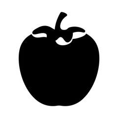 fuyu persimmon fruit minimalist silhouette vector icon - for graphic design projects fuyu persimmon, Modern Artwork.