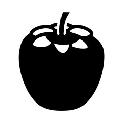fuyu persimmon fruit minimalist silhouette vector icon - for graphic design projects fuyu persimmon, Modern Artwork.