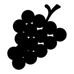 grape fruit minimalist silhouette vector icon - for graphic design projects grape, Modern Artwork.