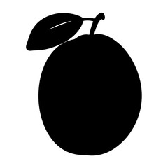 guava fruit minimalist silhouette vector icon - for graphic design projects guava, Modern Artwork.