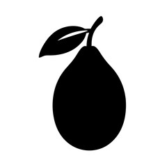 guava fruit minimalist silhouette vector icon - for graphic design projects guava, Modern Artwork.