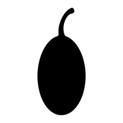 hog plum fruit minimalist silhouette vector icon - for graphic design projects hog plum, Modern Artwork.