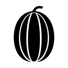 honeydew melon fruit minimalist silhouette vector icon - for graphic design projects honeydew melon, Modern Artwork.
