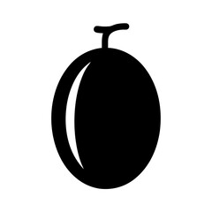 honeydew melon fruit minimalist silhouette vector icon - for graphic design projects honeydew melon, Modern Artwork.
