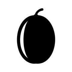 honeydew melon fruit minimalist silhouette vector icon - for graphic design projects honeydew melon, Modern Artwork.