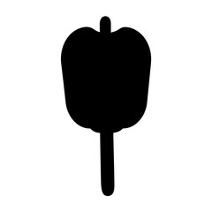 Obraz premium ice apple fruit minimalist silhouette vector icon - for graphic design projects ice apple, Modern Artwork.
