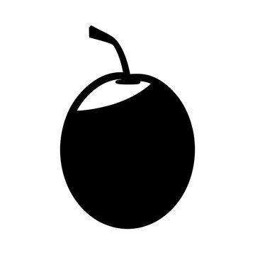 recommend clip art: honeydew melon fruit minimalist silhouette vector icon - for graphic design projects honeydew melon, Modern Artwork.