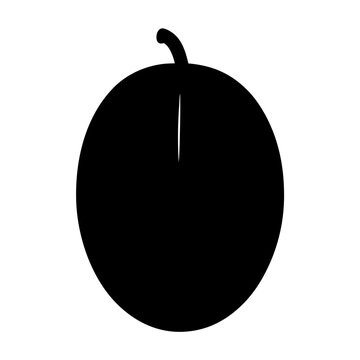recommend clip art: honeydew melon fruit minimalist silhouette vector icon - for graphic design projects honeydew melon, Modern Artwork.