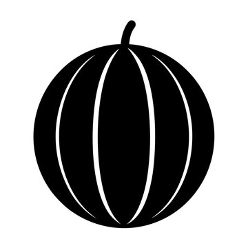 recommend clip art: honeydew melon fruit minimalist silhouette vector icon - for graphic design projects honeydew melon, Modern Artwork.