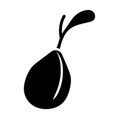 indian fig prickly pear fruit minimalist silhouette vector icon - for graphic design projects indian fig prickly pear, Modern Artwork.