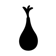 indian fig prickly pear fruit minimalist silhouette vector icon - for graphic design projects indian fig prickly pear, Modern Artwork.