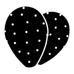 indian fig prickly pear fruit minimalist silhouette vector icon - for graphic design projects indian fig prickly pear, Modern Artwork.