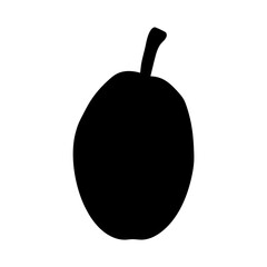 jack fruit minimalist silhouette vector icon - for graphic design projects jack, Modern Artwork.