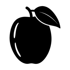 jujube fruit minimalist silhouette vector icon - for graphic design projects jujube, Modern Artwork.