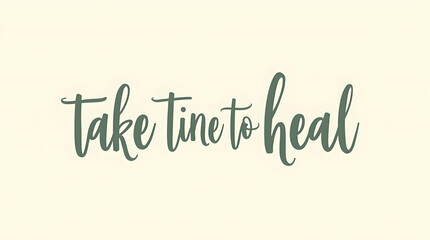 Fototapeta premium Take Time to Heal – Recovery and Reflection