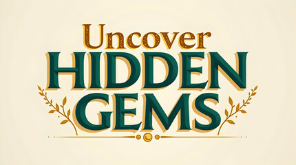 Uncover Hidden Gems in Deep Gold and Green Font