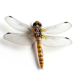 Close-up of a Dragonfly: Detailed Macro Photography of Insect Wings and Body