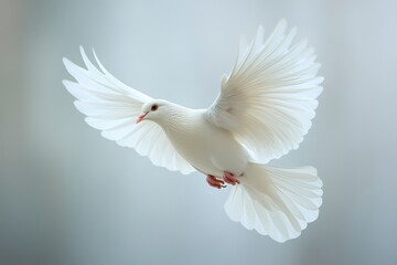 Fototapeta premium White Dove Flying Bird