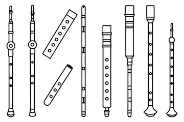 French Horn Instrument Vector Illustration